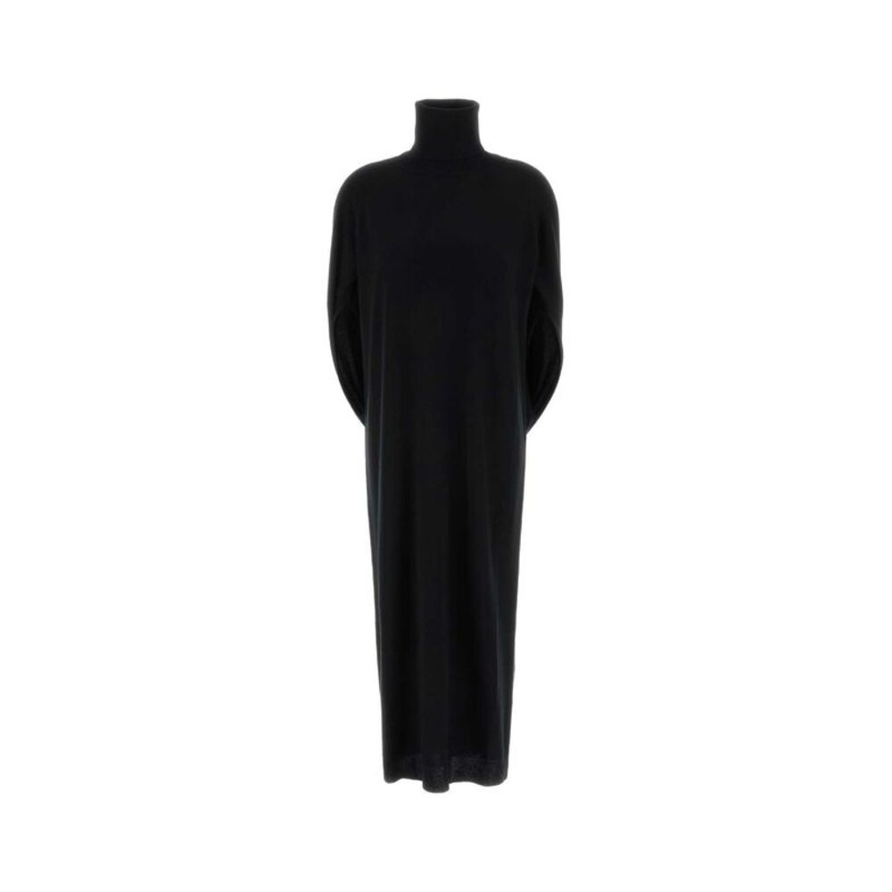Uma Wang Women Black Cashmere Wrap Sweater Dress